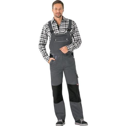 Latzhose Canvas 320 Gr.54 grau/schwarz PLANAM