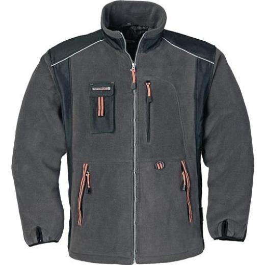 Fleecejacke Gr.XXL dunkelgrau/schwarz/orange TERRATREND