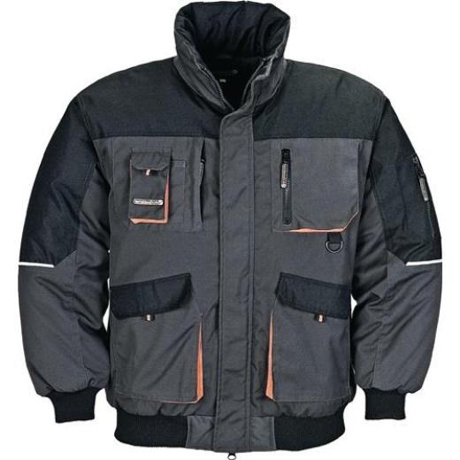 Pilotenjacke Gr.L dunkelgrau/schwarz/orange TERRATREND