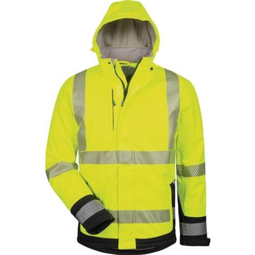 Warnschutz-Softshelljacke Melvin Gr.XL gelb/schwarz ELYSEE