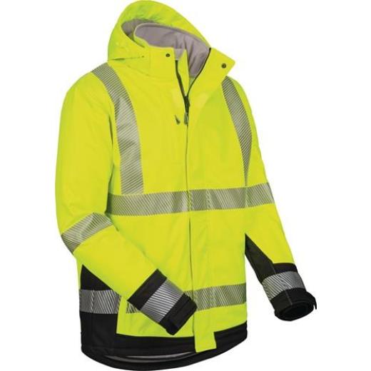 Warnschutz-Softshelljacke Lukas Gr.M orange/schwarz ELYSEE