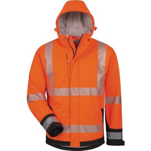 Warnschutz-Softshelljacke Lukas Gr.XL orange/schwarz ELYSEE
