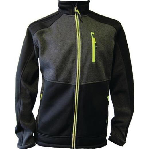 Strickfleecejacke Gr.XXXL dunkelgrün/schwarz/lime TERRAX