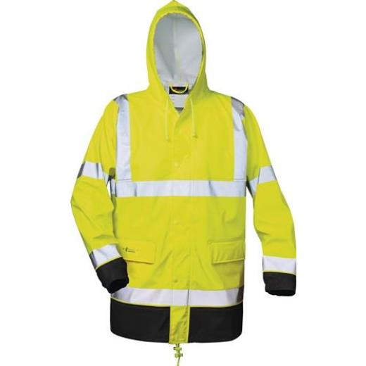 Warnschutz PU Regenjacke Manfred Gr.XL gelb/schwarz