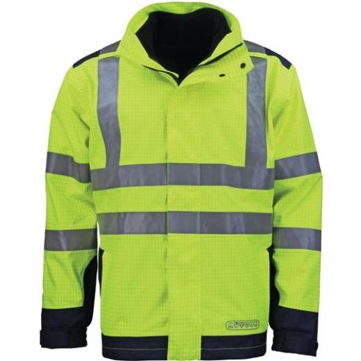 Wetter-,Flamm- u.Warnschutzjacke Gr.XXXL gelb/blau ASATEX