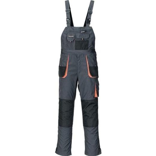 Herrenlatzhose Gr.58 dunkelgrau/schwarz/orange TERRATREND