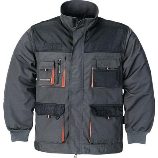 Herrenjacke Gr.54 dunkelgrau/schwarz/orange