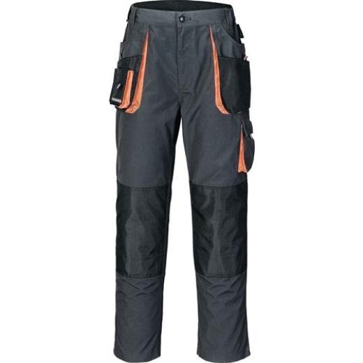 Herrenhose Gr.60 dunkelgrau/schwarz/orange TERRATREND