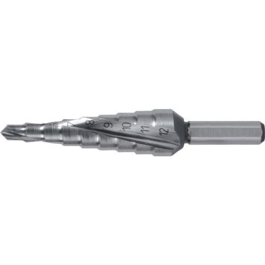 Stufenbohrer Bohrber.4-12mm HSS Spiralnut Z2 Stufen 9 RUKO