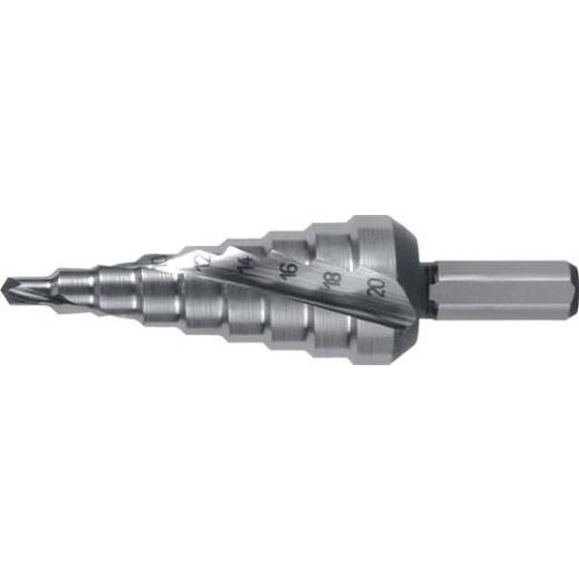 Stufenbohrer Bohrber.4-20mm HSS Spiralnut Z2 Stufen 9 RUKO