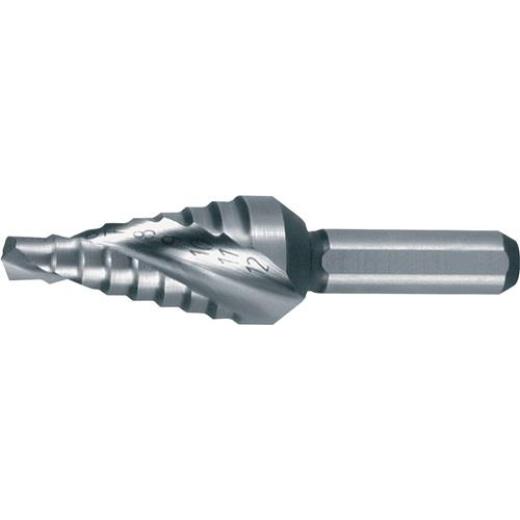 Stufenbohrer Bohrber.4-12mm HSS Spiralnut Z.2 Stufen 9 RUKO