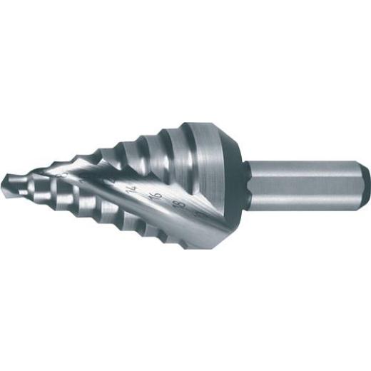Stufenbohrer Bohrber.4-20mm HSS Spiralnut Z.2 Stufen 9 RUKO