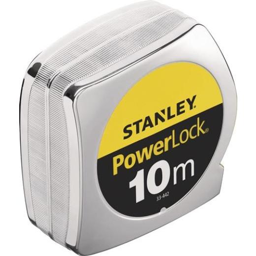 Taschenrollbandmaß PowerLock® L.10m B.25mm mm/cm EG II Ku.Clip lose STANLEY