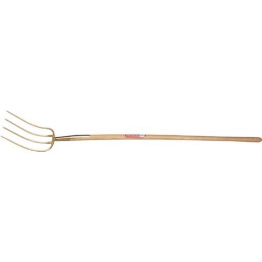 Dunggabel Erntekönig Zinken-L.310mm 4 Zinken norddeutsch geschmiedet,m.Stiel