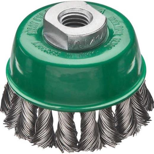 Topfbürste D.65mm M14 Drahtstärke 0,5mm VA Wechselzopf 12500min-¹ LESSMANN