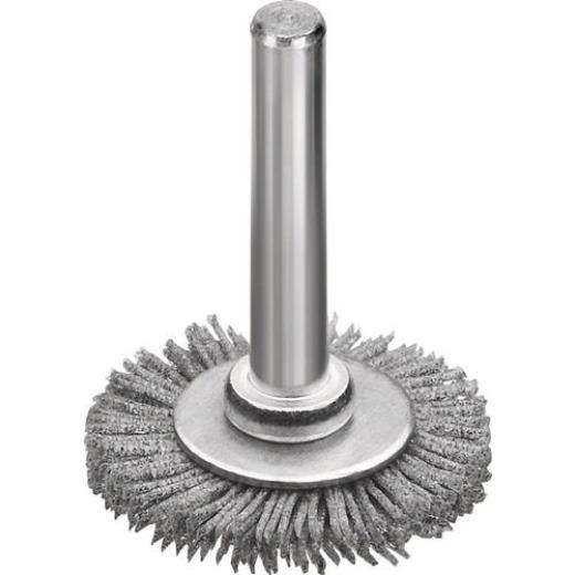 Rundbürste D.30mm Schaft 6mm SiC Schleifborsten K.120 6mm 20000min-¹ LESSMANN