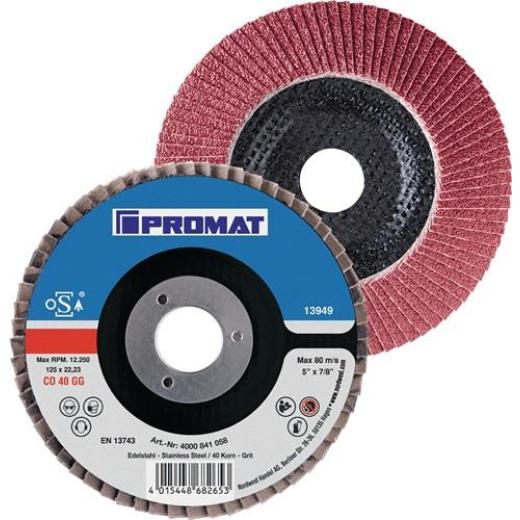 Fächerscheibe D.115mm K.60 kon.INOX CO PROMAT | 10 Stück