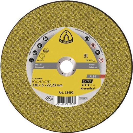 Trennscheibe A 24 Extra D115x2,5mm gekr.STA Bohr.22,23mm KLINGSPOR | 25 Stück