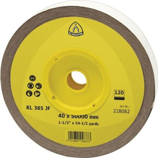 Schleifgeweberolle KL 385 JF 50mm K.180 f.Metall Korund KLINGSPOR