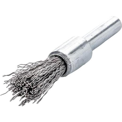 Pinselbürste D.12mm Schaft 6mm Drahtstärke 0,3mm STA 20000min-¹ LESSMANN