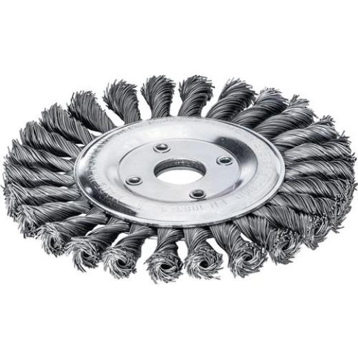 Zopfrundbürste D.125mm Bohr.Drahtstärke 0,5mm STA 14mm 12500min-¹ LESSMANN