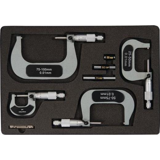 Bügelmessschraubensatz DIN863/1 0-100mm PROMAT
