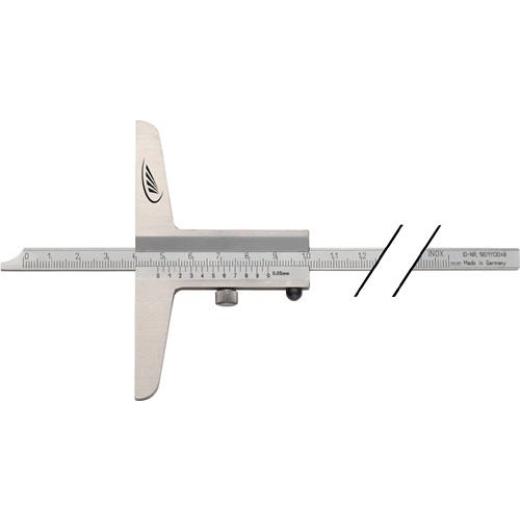 Tiefenmessschieber DIN 862 200mm ger.Schiene 8x3mm H.PREISSER