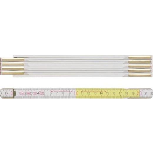 Gliedermaßstab 9142 L.2m B.16mm mm/cm EG III Buche weiß-gelb BMI