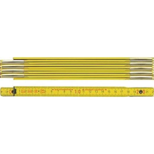 Gliedermaßstab L.2m B.16mm mm/cm EG III Buche gelb BMI