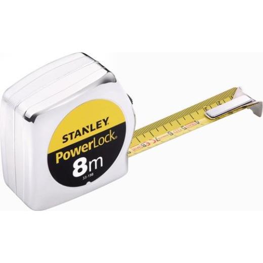 Taschenrollbandmaß PowerLock® L.8m B.25mm mm/cm EG II Ku.Automatic SB STANLEY