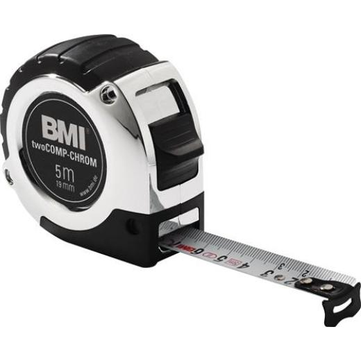 Taschenrollbandmaß chrom L.2m B.16mm mm/mm EG II Ku.Automatic BMI