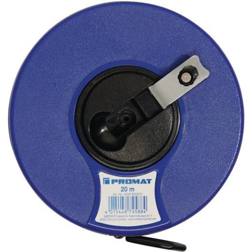 Kapselbandmaß L.20m Band-B.13mm 2 mm/cm EG II ABS Nylon-Fiber PROMAT