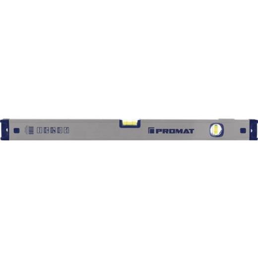 Wasserwaage 120cm Alu.silber Spiegellibelle max.±0,5 mm/m PROMAT