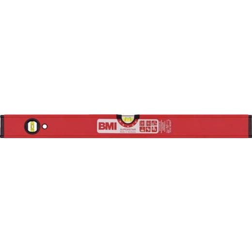 Wasserwaage SUPERSTAR 50cm Alu.rot ± 0,5 mm/m BMI