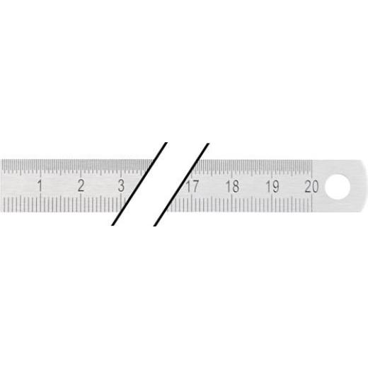 Stahlmaßstab L.300mm rostfr.Stahl biegsam Teilung B=mm/1/2mm PROMAT