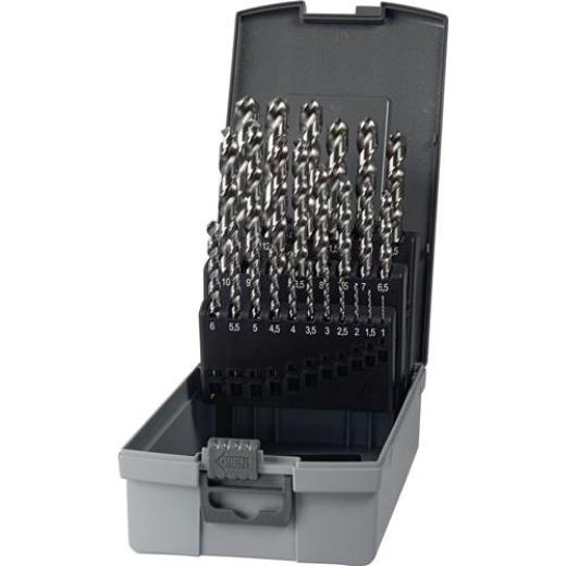 Spiralbohrersatz DIN 338 Typ UNI D.1-13x0,5mm HSS-Co 25-tlg.Ku.-Kass.PROMAT