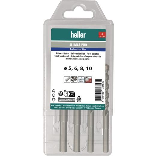 Universalbohrersatz ALLMAT PRO 4-tlg.5/6/8/10 mm Dreikantschaft HELLER