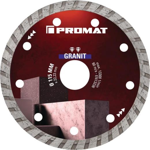 Diamanttrennscheibe Univ.GRANIT D.115mm Bohr.22,23mm Seg.-H.7mm Seg.-S.2,2mm