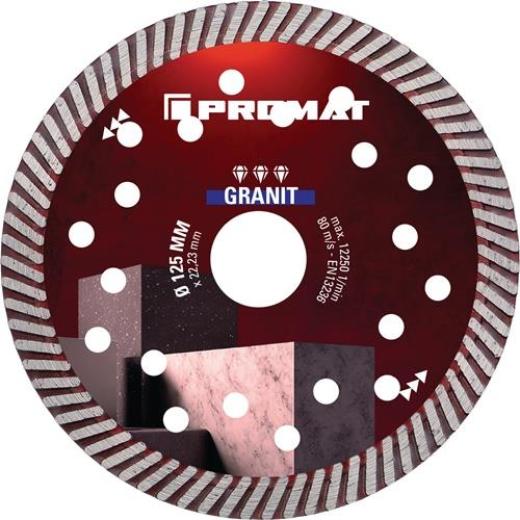 Diamanttrennscheibe Univ.GRANIT PRO D.125mm Bohr.22,23mm Seg.-H.10mm