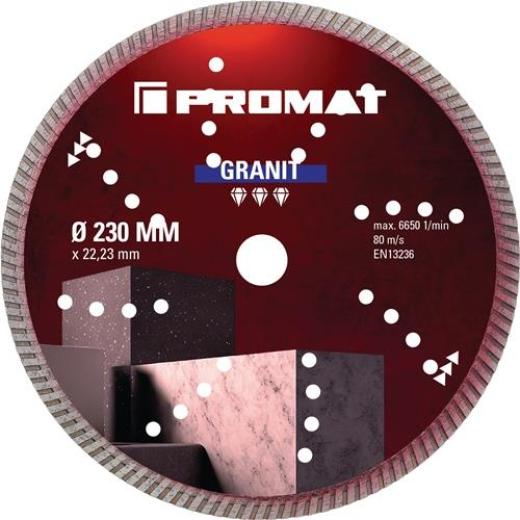 Diamanttrennscheibe Univ.GRANIT PRO D.230mm Bohr.22,23mm Seg.-H.10mm