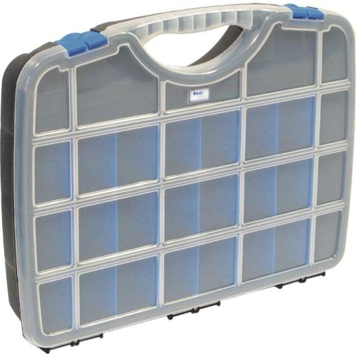 Sortimentskasten Basic Line B460xT350xH81mm 26 Fächer m.Profilraster