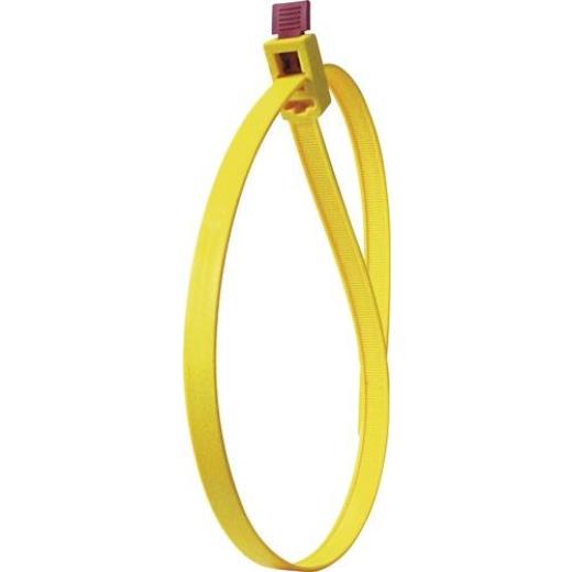 Kabelbinder SpeedyTie L.750mm B.12mm PA gelb 5St./Btl.HELLERMANNTYTON
