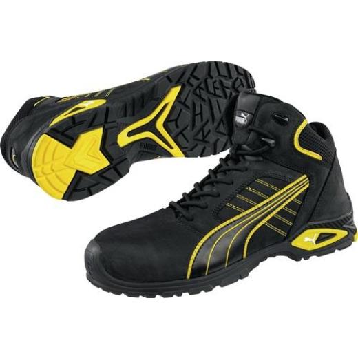 Sicherheitsstiefel Ams.Mid Gr.40 schwarz/gelb S3L FO SR 20345:2022 Leder PUMA