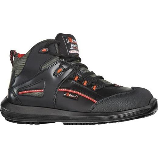 Sicherheitsstiefel Teak Gr.40 schwarz/rot Leder S3 SRC ESD EN20345