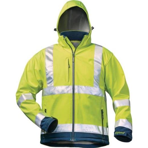 Warnschutz-Softshelljacke LIAM Gr.XL fluoresz.gelb/marine ELYSEE