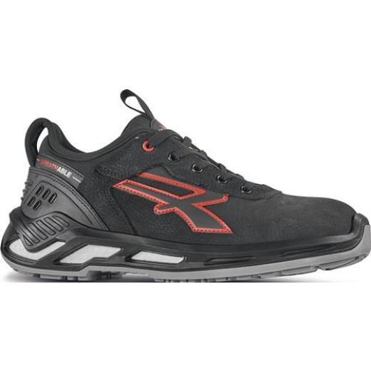 Sicherheitsschuh TUCKER Gr.44 schwarz/rot S3 CI SRC ESD EN20345 Leder U.POWER