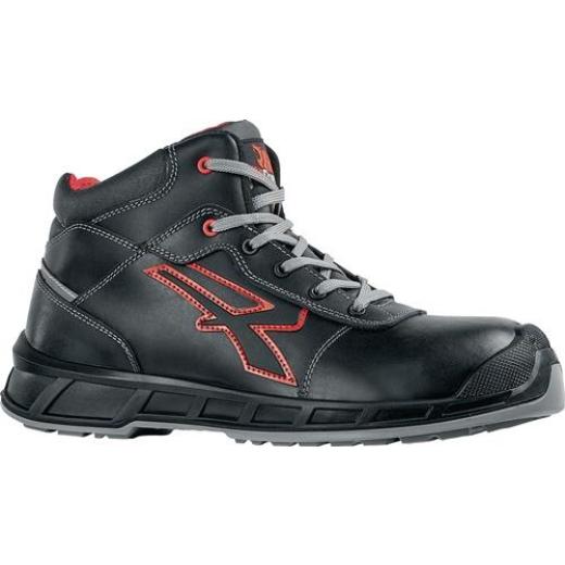 Sicherheitsstiefel Sting Gr.44 schwarz-rot S3 CI SRC ESD EN20345 Leder U.POWER