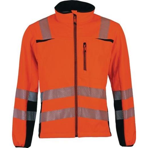 Warnschutz-Softshelljacke Prevent® Trendline Gr.M orange/schwarz