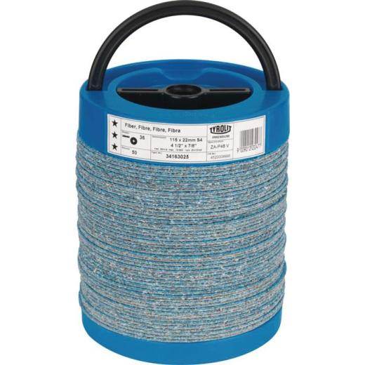 Fiberscheibe PREMIUM ZA-P48 V D.125mm K.24 Stahl,Rostfreier STA TYROLIT | 50 Stück