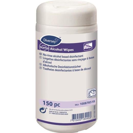Desinfektionstücher Alcohol Wipes 150 Tü.Dose SUMA | 12 Stück